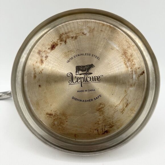 L'epicure Teapot Tea Kettle with Lid 18/10 Stainless Steel 2.5 Qt Handle Spout - Picture 4 of 7